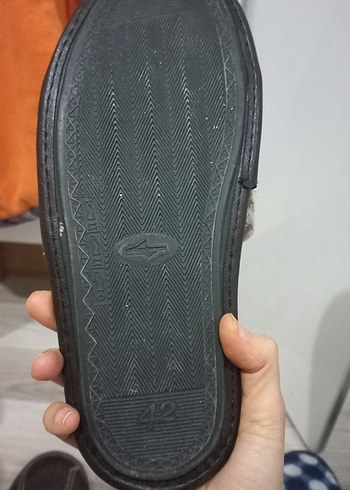 kahverengi Erkek Peluş Detaylı Sıcak Terlik 42 numara - Görsel 3