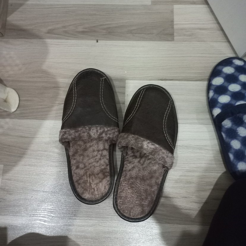 kahverengi Erkek Peluş Detaylı Sıcak Terlik 42 numara - Görsel 2