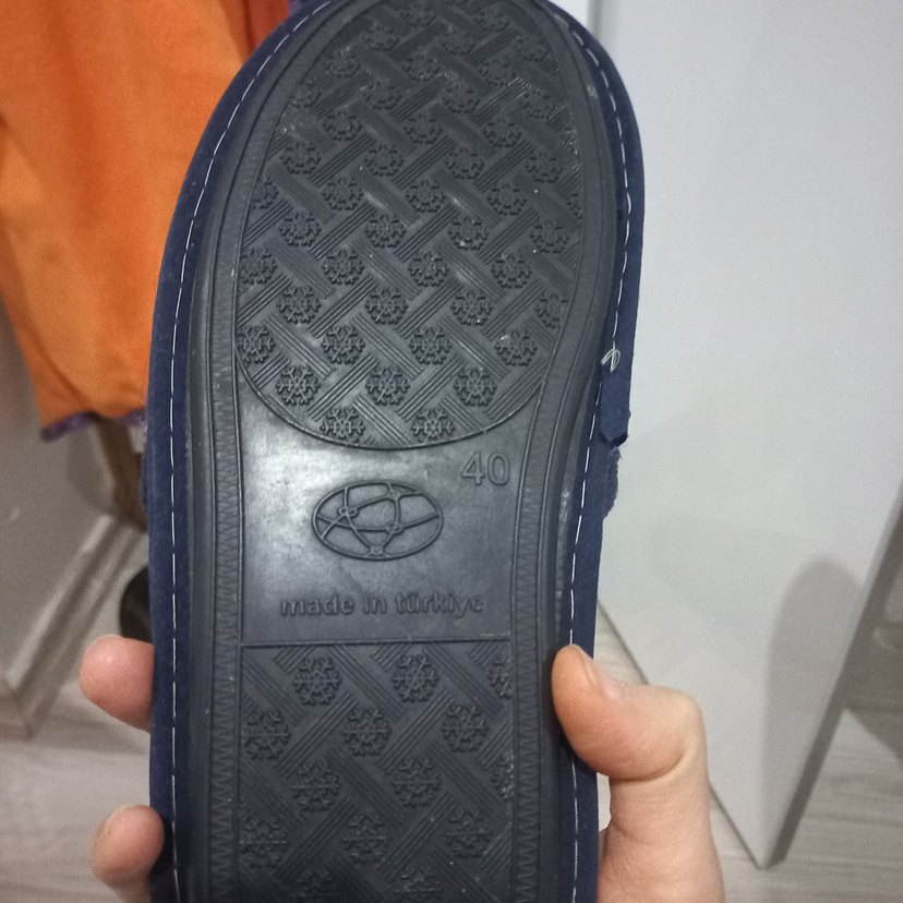 Mavi beyaz puantiyeli Kadın Ev Terliği - Görsel 3