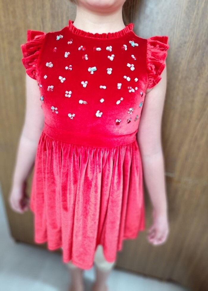 LC Waikiki kız çocuk elbise taşlı - Görsel 2