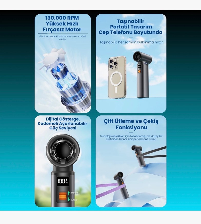 F1 Violent Turbo Jet Fan 130000RPM - Görsel 5