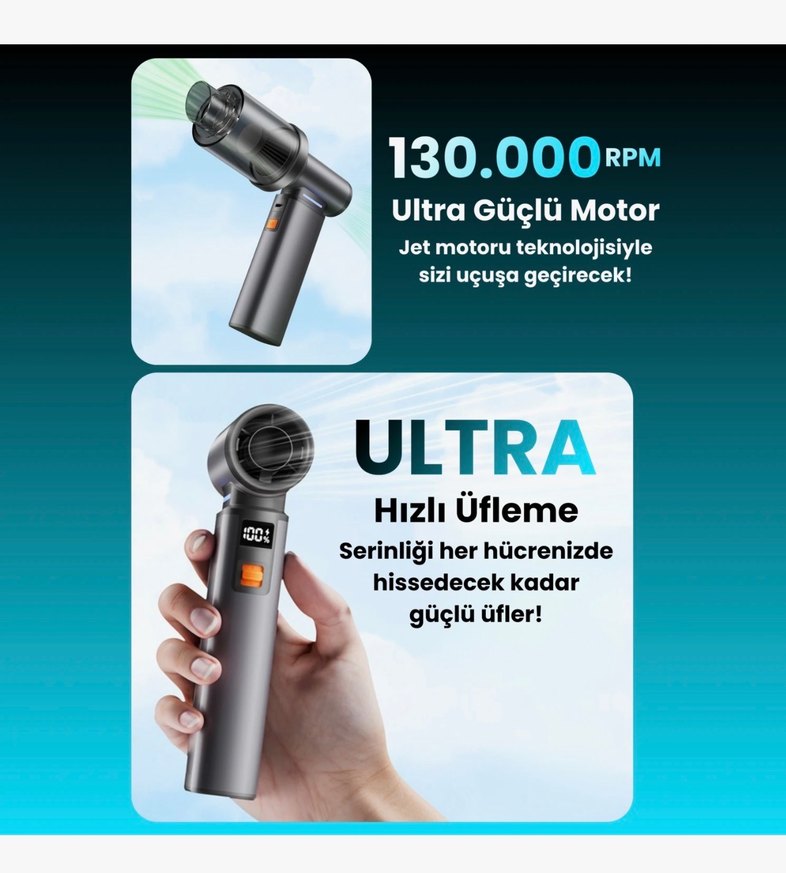 F1 Violent Turbo Jet Fan 130000RPM - Görsel 2