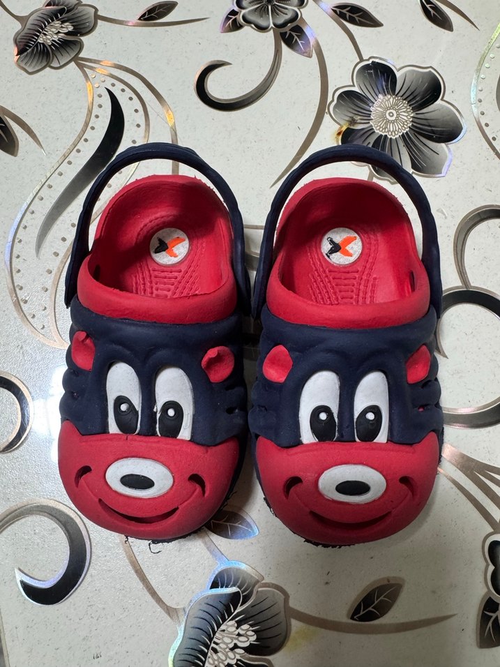 Renkli Baskılı Çocuk Terliği Tokalı - Görsel 2