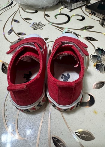 Çocuk Kırmızı Cırt Cırtlı Spor Ayakkabı - Görsel 4