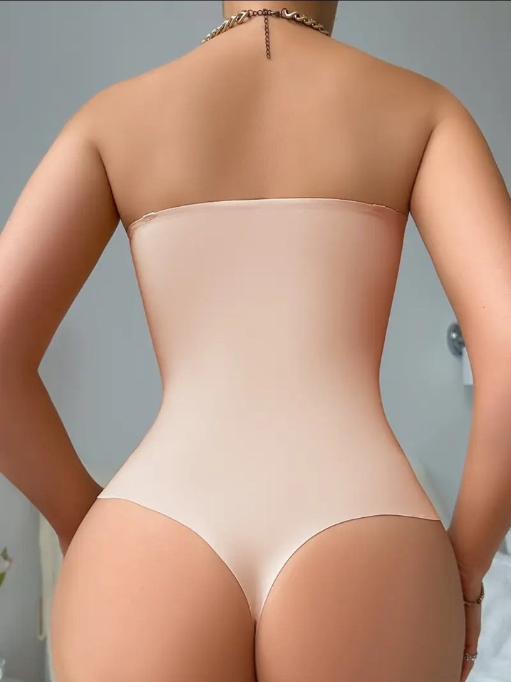 Şekillendirici Midi Bodysuit Dikişsiz Korse - Görsel 4