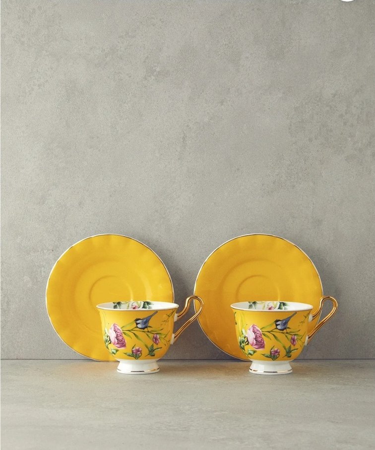 Vanilla New Bone China 4 Parça 2 Kişilik Fincan Takımı - Görsel 3