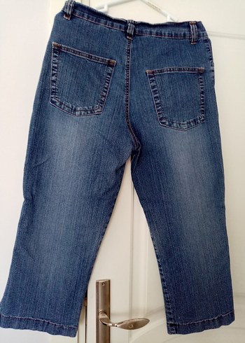 Diğer Lacivert Midi Kadın Denim Pantolon Bermuda