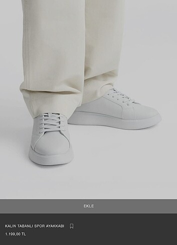 Orjinal Zara Beyaz Erkek Spor Ayakkabı