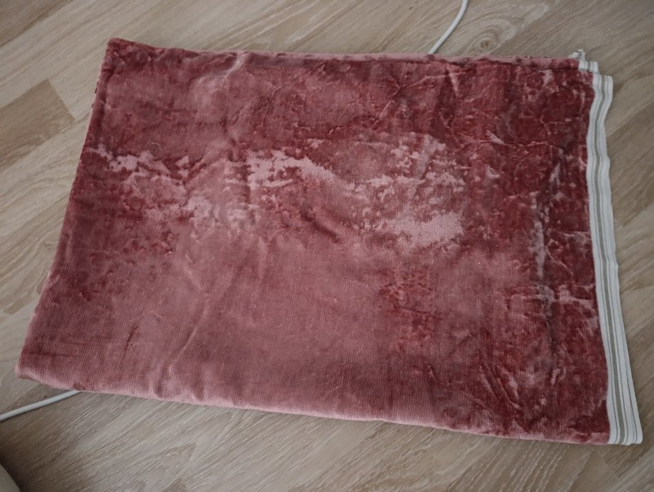 Bordo Renkli kadife tek parça örtü - Görsel 3