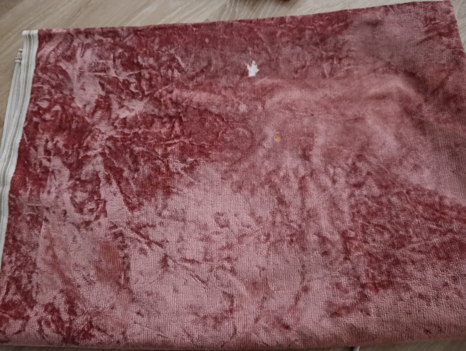 Bordo Renkli kadife tek parça örtü - Görsel 2