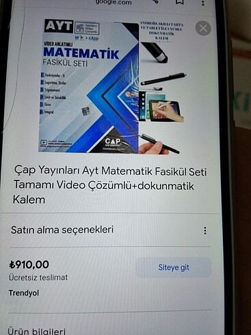 Cap ayt matematik fasikulleri hiç çözülmedi 