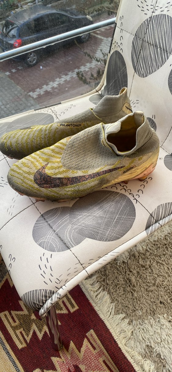 Gri Örme Yılan Desenli Erkek Futbol Ayakkabısı - Görsel 3