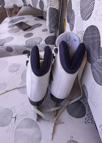 Beyaz Bağcıklı Stiletto Topuklu Spor Ayakkabı - Görsel 4