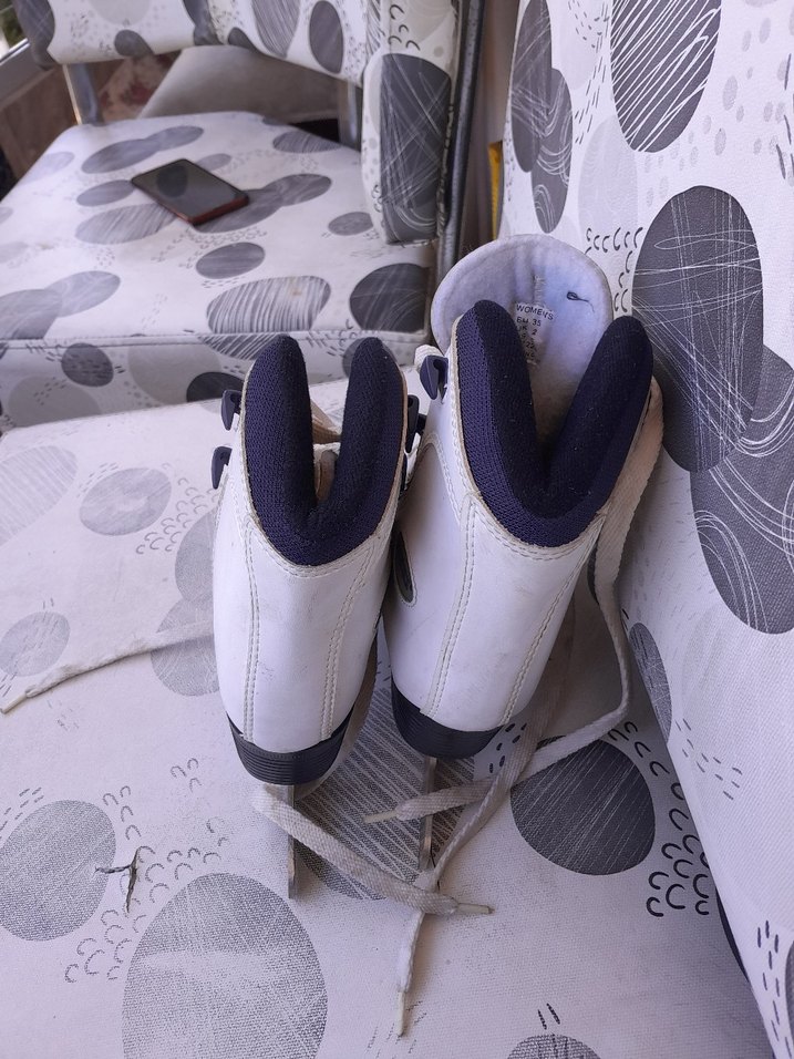 Beyaz Bağcıklı Stiletto Topuklu Spor Ayakkabı - Görsel 4