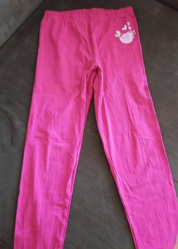 Pembe Kız Çocuk Tayt Elastik Bel
