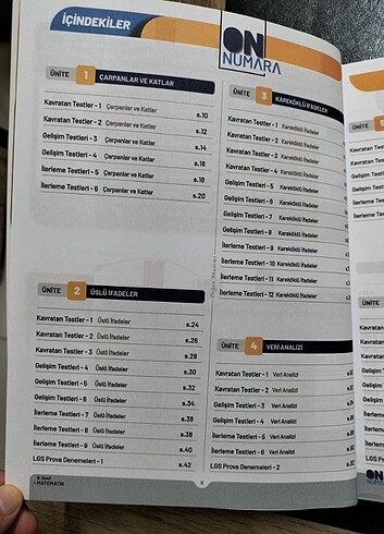 On Numara 8. Sınıf Matematik Soru Bankası