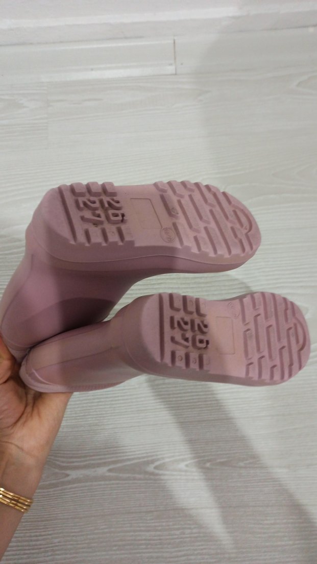Pastel Pembe Kız Çocuk Lastik Çizme - Görsel 5