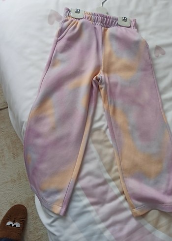 Mor Pastel Batik Desenli Kapüşonlu Sweatshirt ve Eşofman takimi - Görsel 2