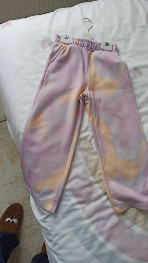 Mor Pastel Batik Desenli Kapüşonlu Sweatshirt ve Eşofman takimi - Görsel 2