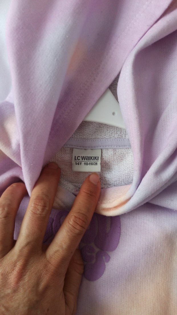 Mor Pastel Batik Desenli Kapüşonlu Sweatshirt ve Eşofman takimi - Görsel 4