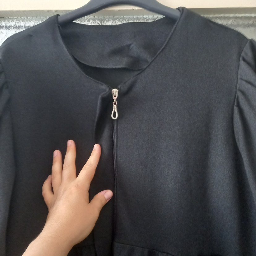 robali boydan fermuarlı kışlık ferace - Görsel 5