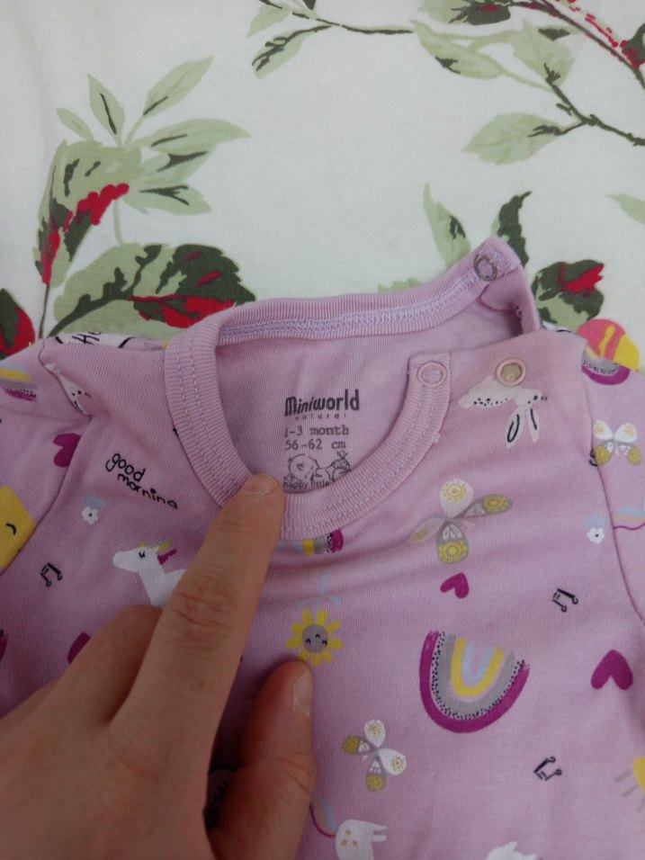 Pembe Desenli Örgü Bebek Kız Tulum - Görsel 3