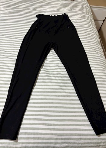 Siyah Hamile taytı , Normal Boy, Bel Tokalı - Görsel 5