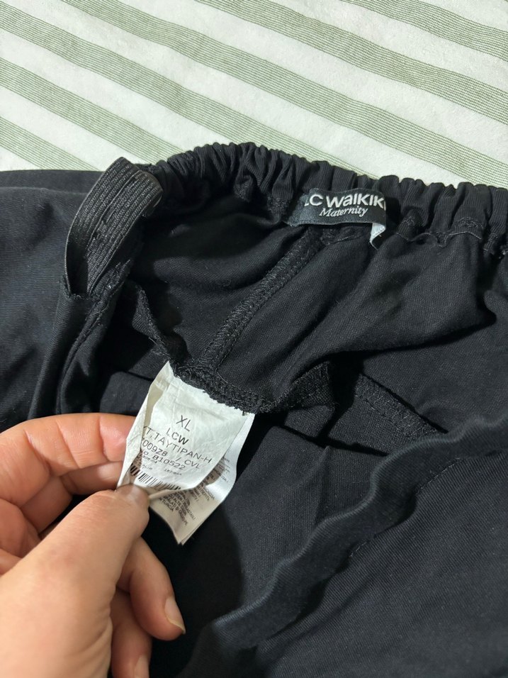 Siyah Hamile taytı , Normal Boy, Bel Tokalı - Görsel 2