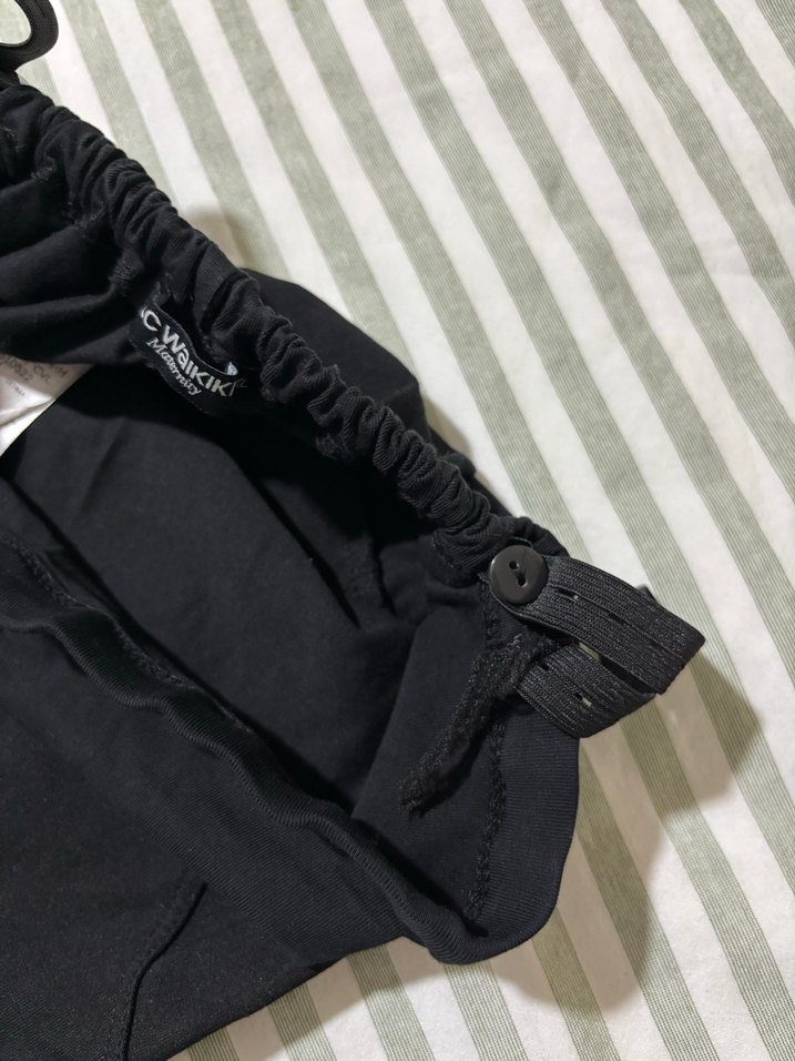 Siyah Hamile taytı , Normal Boy, Bel Tokalı - Görsel 4