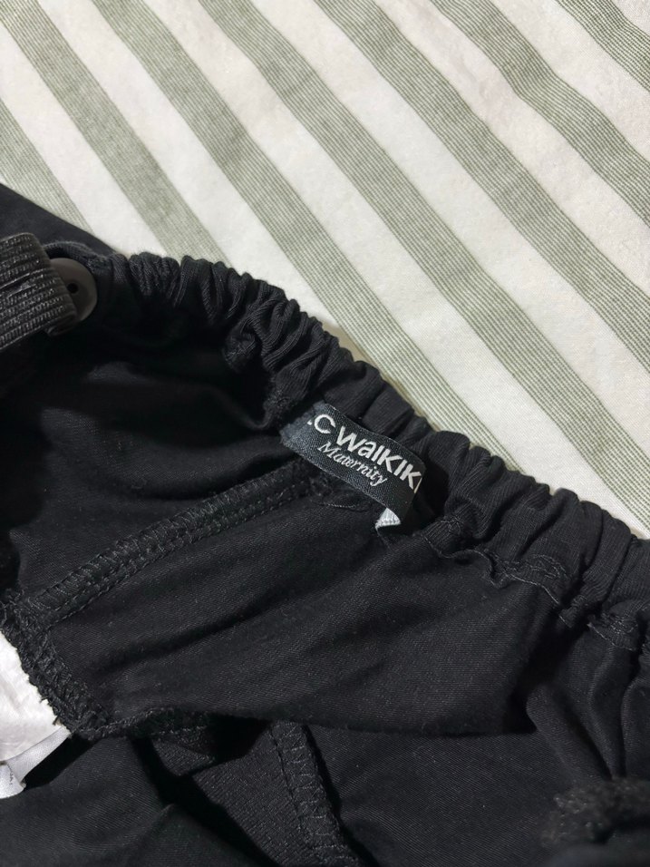 Siyah Hamile taytı , Normal Boy, Bel Tokalı - Görsel 3