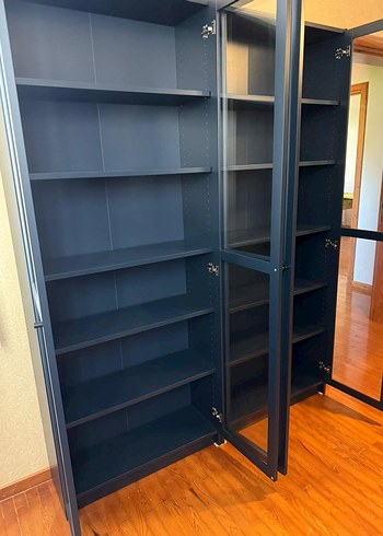 Ikea 4 adet aynı boyut Lacivert Cam Kapaklı Dolap Düzenleyici