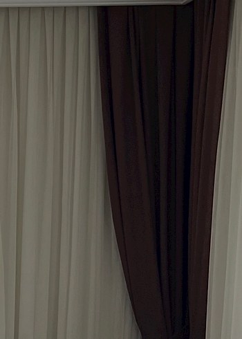 Fon perde acı kahve 4 adet - Görsel 3