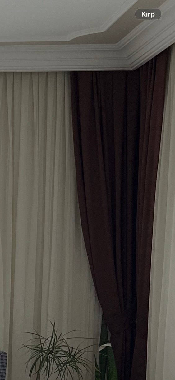 Fon perde acı kahve 4 adet - Görsel 3