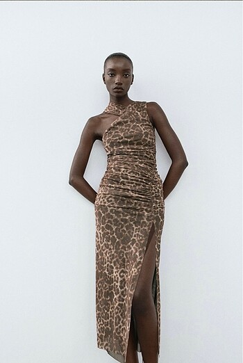 Zara Zara leopar elbise