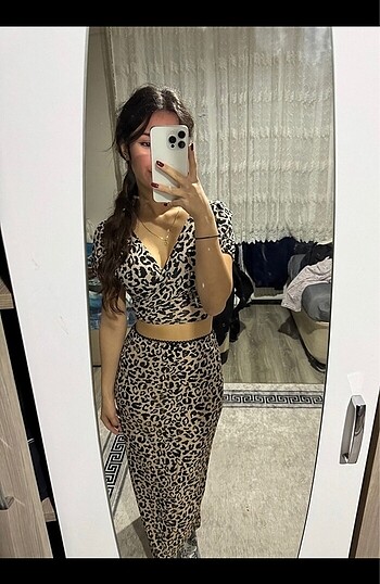 İkili takım etek crop