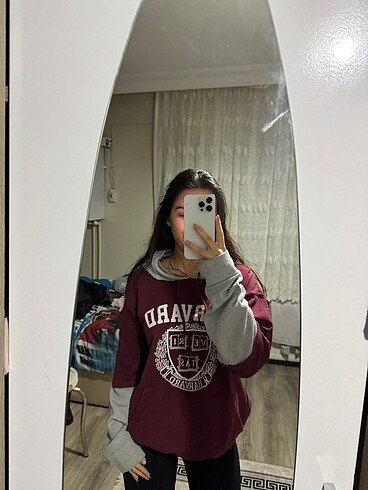 m Beden bordo Renk Sweatshirt