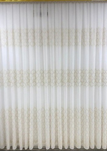 Altın Yaldızlı Tül Perde - Görsel 2