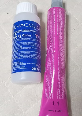Nevacolor Premium Mavi Siyah Krem Saç Boyası - Görsel 3