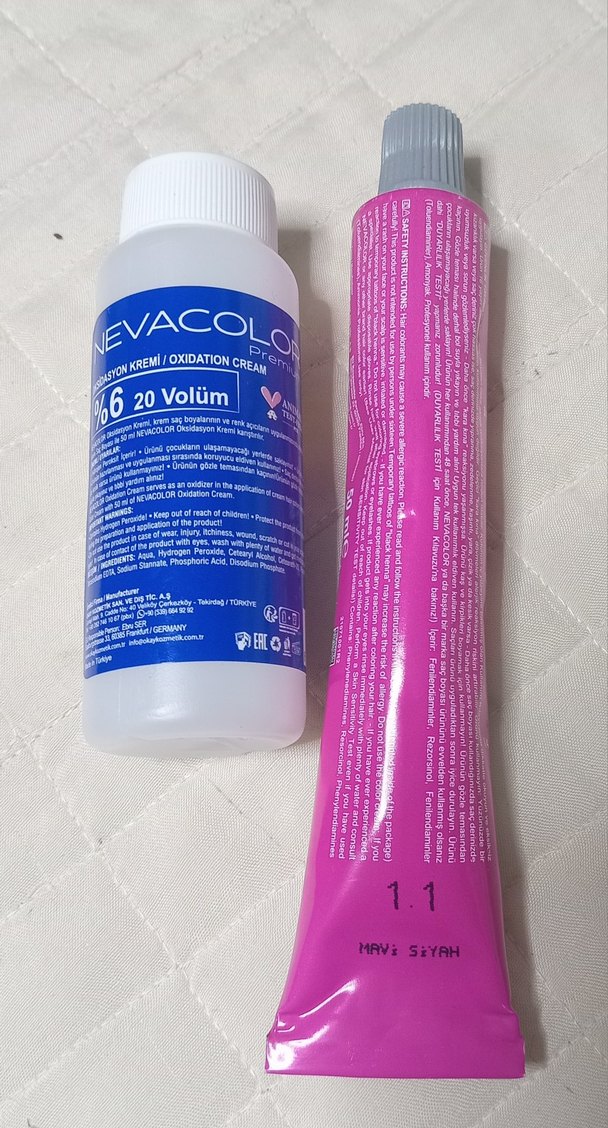 Nevacolor Premium Mavi Siyah Krem Saç Boyası - Görsel 3