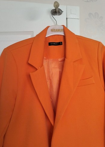 Turuncu Kadın Blazer - Görsel 3