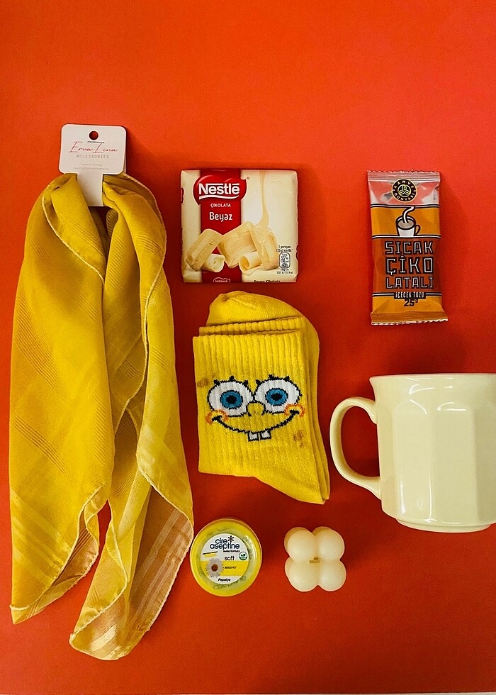 Sarı konsept hediye kutusu - Görsel 3