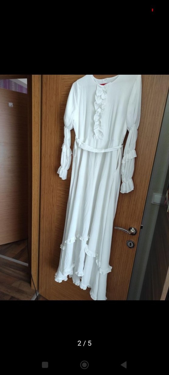 Beyaz tesettür elbise - Görsel 2