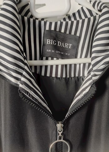 Uzun Siyah Kadın Yağmurluk Fermuarlı - Görsel 3