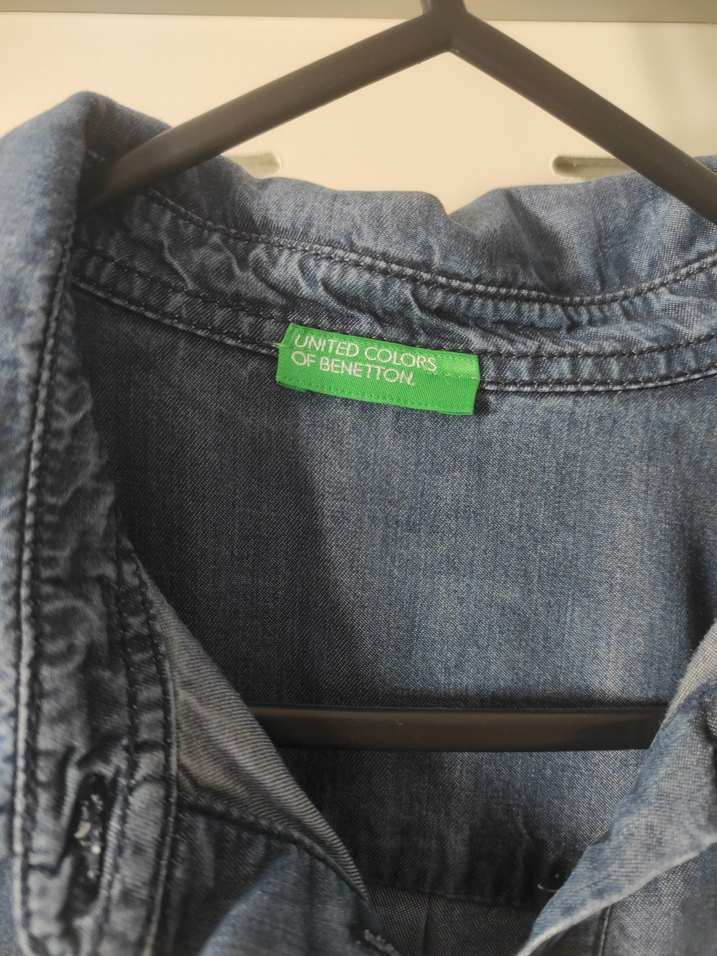 Uzun Kollu, Kemerli Midi Kot Elbise - Görsel 3