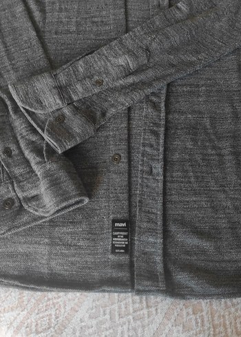 Gri Erkek Uzun Kollu Keten Gömlek - Görsel 2