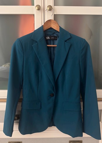 Zara Sik Ve Rahat Turkuaz Blazer Ceket