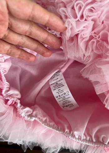 Pembe Fırfırlı Kız Çocuk Elbise - Görsel 7