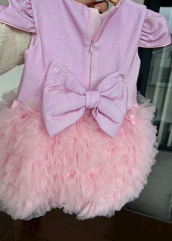 Pembe Fırfırlı Kız Çocuk Elbise - Görsel 4