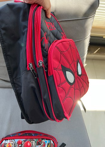 Kırmızı Örümcek Adam Okul Çantası Seti - Görsel 3