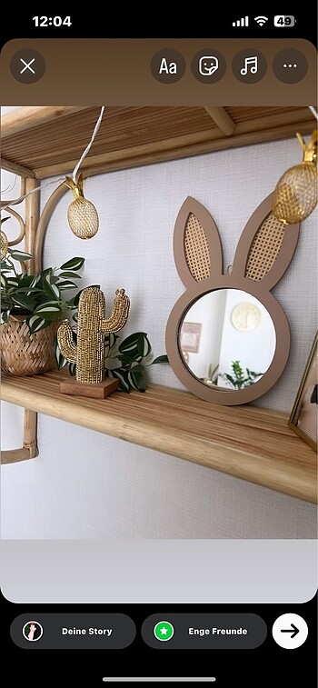 Tavşan Hazeran Rattan Bambu ayna pinterest